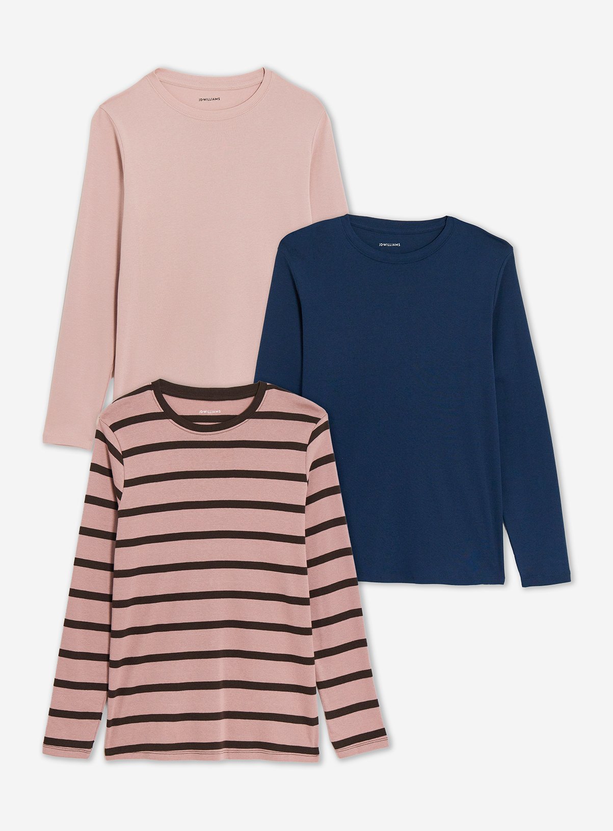 JD WILLIAMS 5 Pack Long Sleeve Crew Neck 8 - Image 4 thumbnail